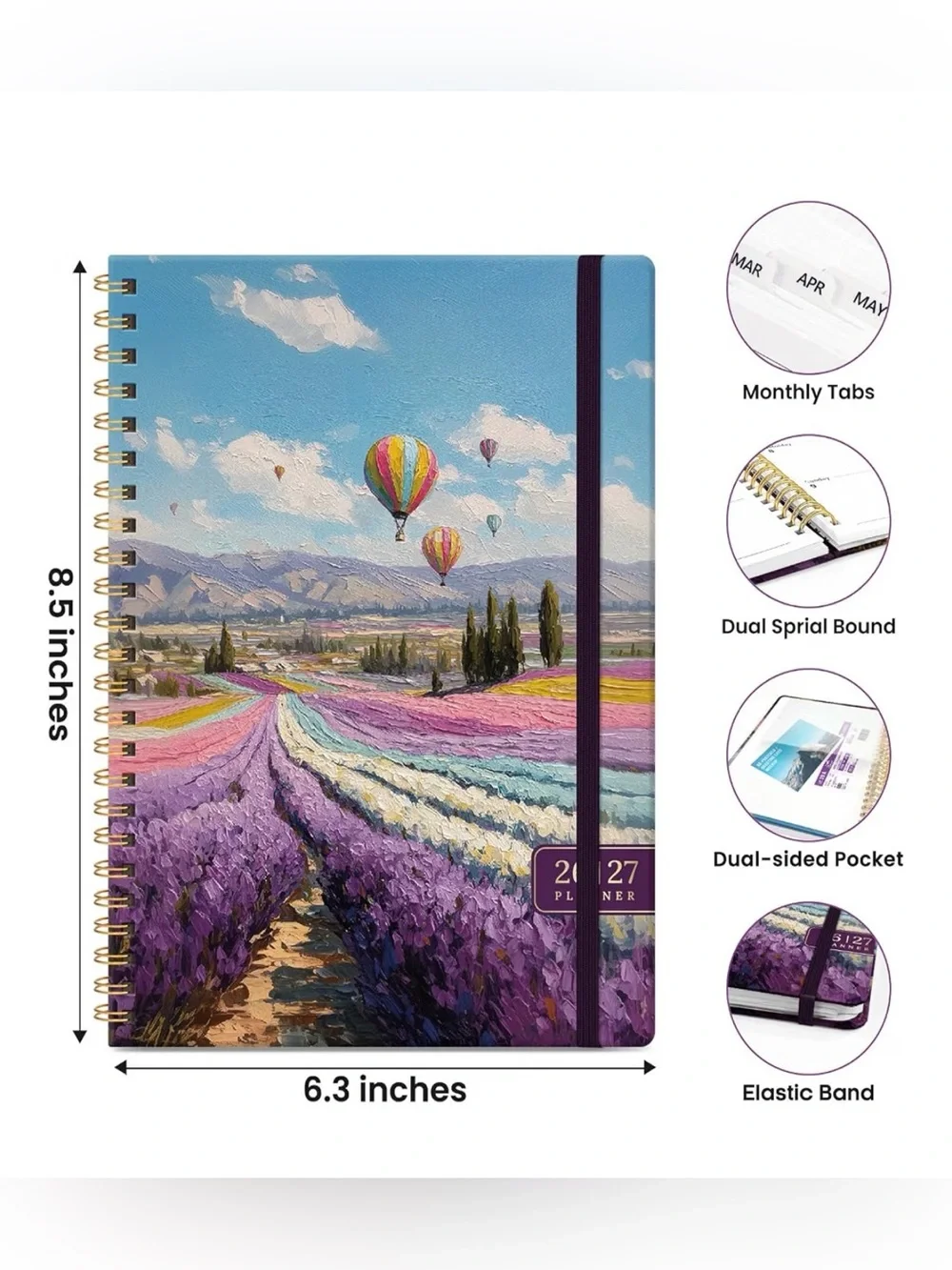 Academic planner2026-2027 monthly &weekly calendar hardcover NEW